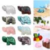 Healings Crystal Turtles FigurinesCarved Gemstones Turtles Statue Natural Stone Animal Sculpture Ornament Home Decors