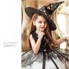 Halloween Prinsessklänning Kostym med Häxhatt för Barn