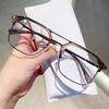 Unisex Vintage Near Sight Eyeglasses Trendy Square Frame Myopia Glasses for Women Men Retro Double Bridge Minus Diopter Glasses