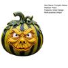 Halloween Pumpkin Statue Ghost Resin Figurine Scary Pumpkin Doll for Yard Office Indoor Outdoor Unique Halloween Gifts for Adults