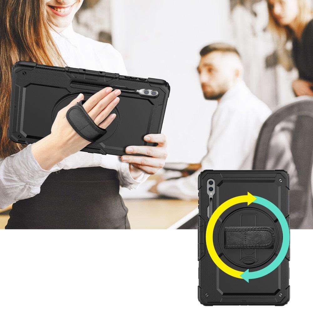 Armored case for Samsung Galaxy Tab S9 Ultra, 360 protection with stylus holder, Black