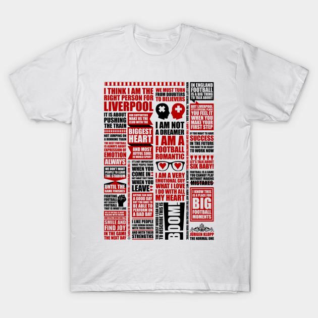 Men Black Print T-shirt Kloppisms – A Collection Of Quotes From Jürgen Klopp No-Cut Transfer Paper Print Cotton Tshirt M