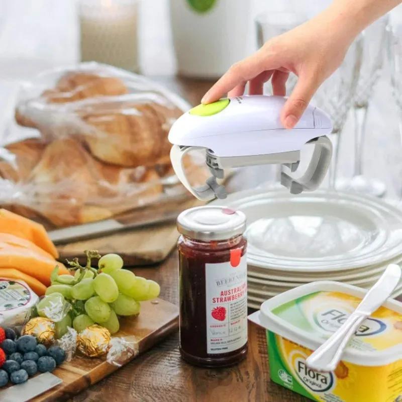 Electric Can Opener Automatic Bottle Opener Handheld Jar Tin Opener One Touch Jar Opener Kitchen Gadgets Kitchen Gadgets