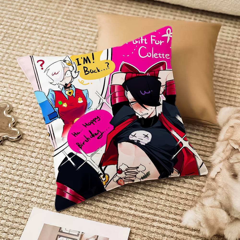 B-Brawl Anime S-Stars Pillow Case Anti-dustmite Pillowcase Invisible Zipper Silky Short Plush Sofa Cushion Cover