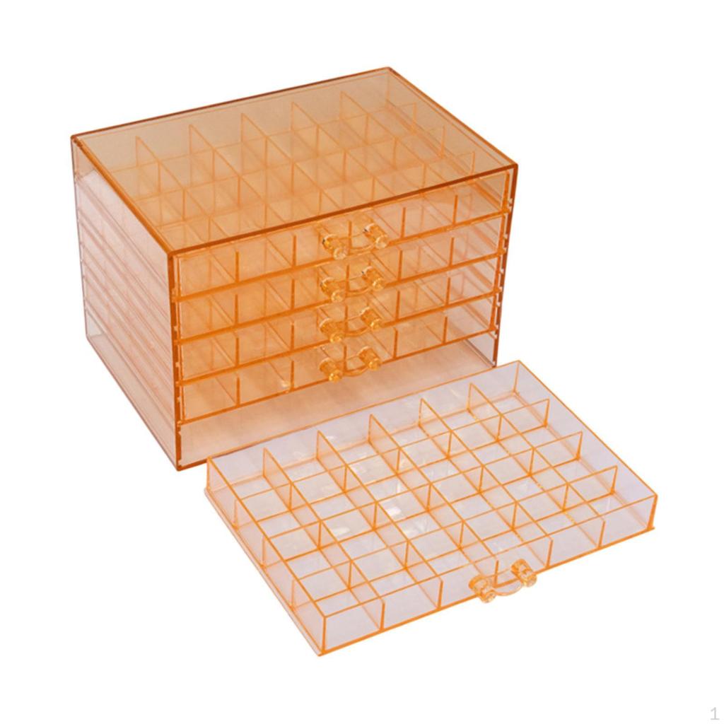 Schmuckorganizer Nail Art Aufbewahrungsbox 120 Fächer Fach Displaykoffer für Glitzer Ringe