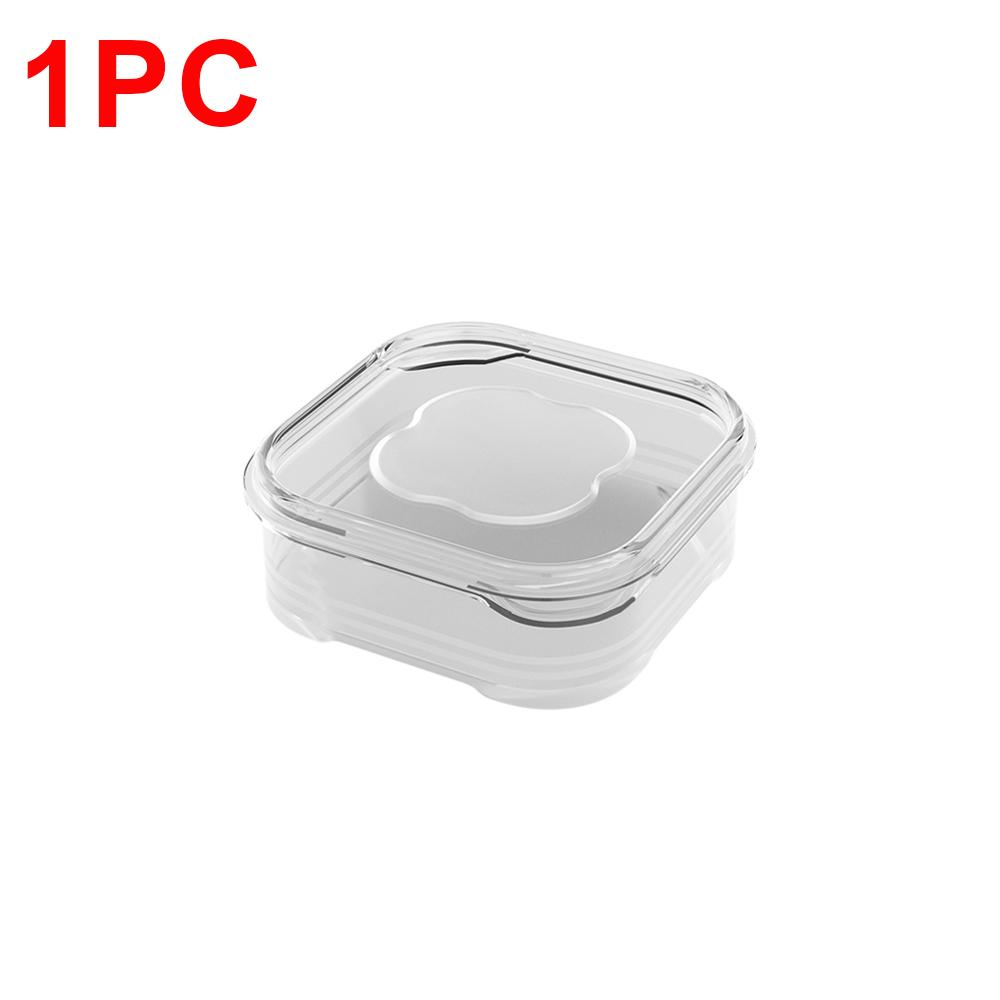 

5/1Pcs Plastic Refrigerator Storage Box Transparent Freeze Meat Vegetable Fresh-Keeping Storage Container With Lid For Kitchen 350ML
