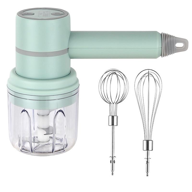 

Беспроводная портативная электрическая машина для измельчения чеснока, взбивалка для яиц, 3 скорости, зарядка через USB, машина для измельчения овощей и мяса, кухонные инструменты светло-зеленый