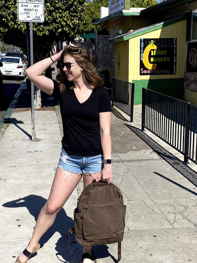 Gootium Canvas Backpack Vintage Style Outdoor Travel Bag Casual Daypack Fabric Zipper Rucksack Amber Women's Men's