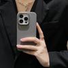 Simple high-grade solid color leather, suitable for iPhone16Pro max Apple 15 mobile phone case 12/13 soft case electroplating