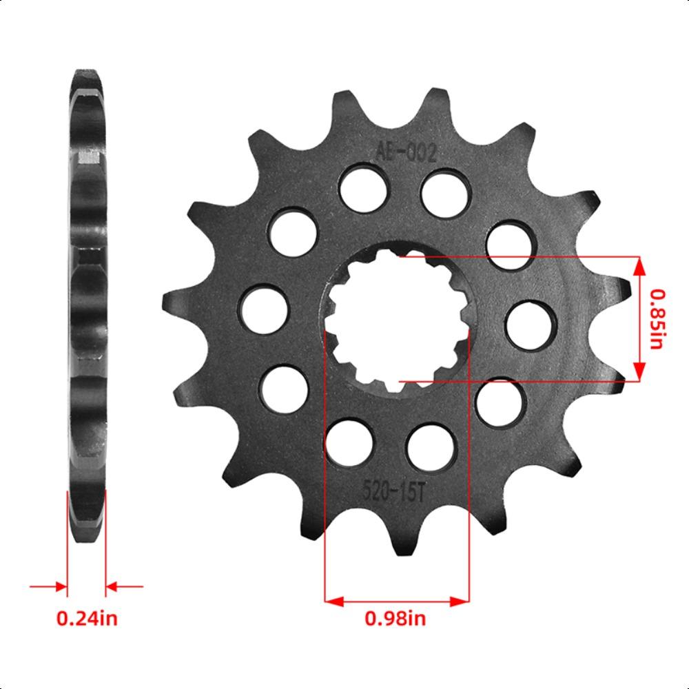 520-14T 520 46T Front Sprocket Gear Wheel for Suzuki SFV650 AZ Gladius 2013 SFV650 K9 -2015 SV650 L9,M0-M4 -2024 SV 650 front 15T