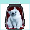 Large Capacity Cat Design Lightweight Oxford Cloth Backpack For Kids Unisex