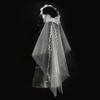 Handmade Vine Bridal Wreath Veil Headwear Features 3D Floral Accent Lightweight Comfort for Extended Wedding Wear