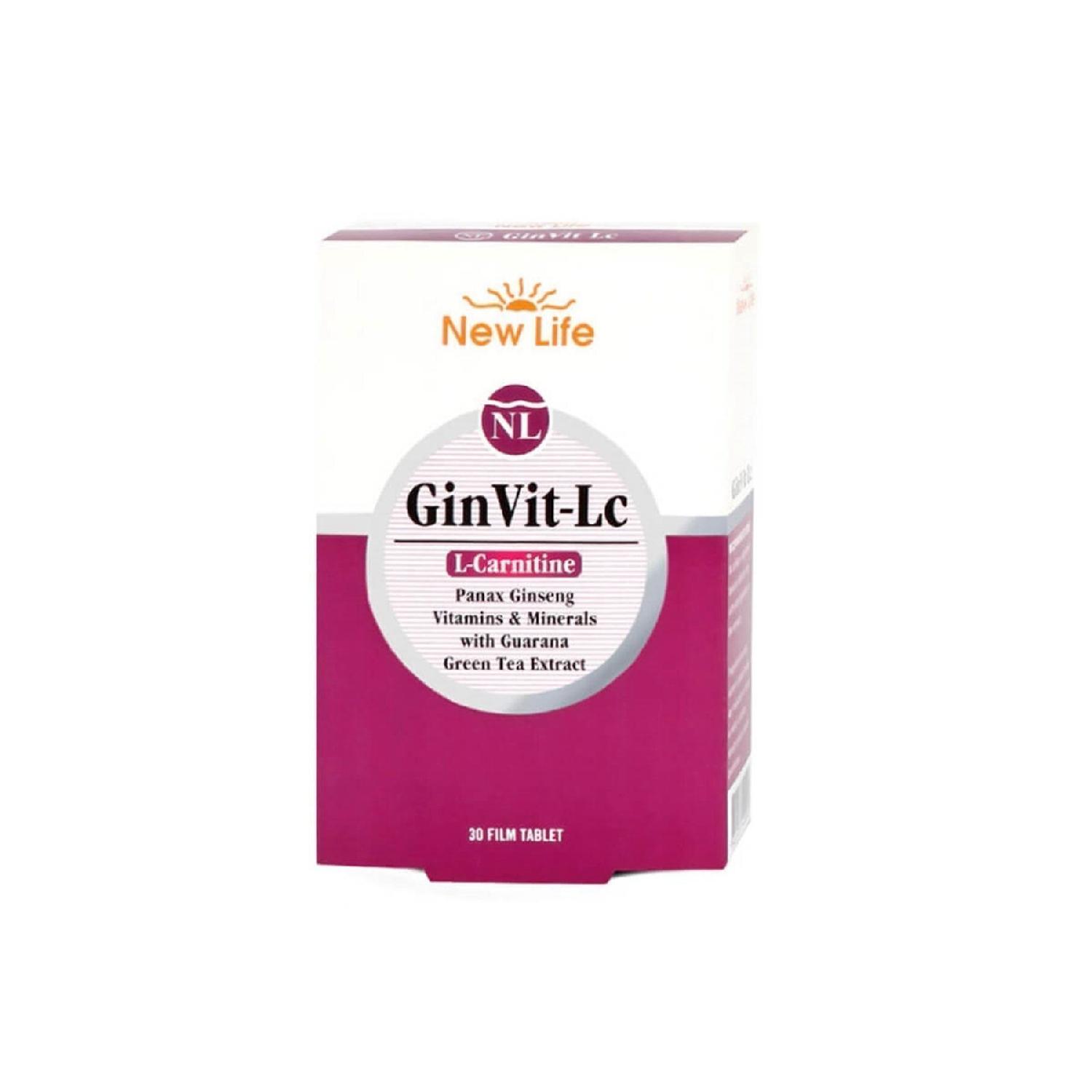 

Newlife Ginvit-lc L-carnitine 30 Film Tablet