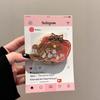 Funny Cartoon Kitten Cute Cat Magnetic Grip Tok Phone Case for iPhone 15 14 16 17 Pro Max Wireless Charge For Magsafe Back Cover