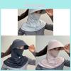 Sun Protection Sun Hat With Drawstring For Women Summer Uv Shield Face Mask