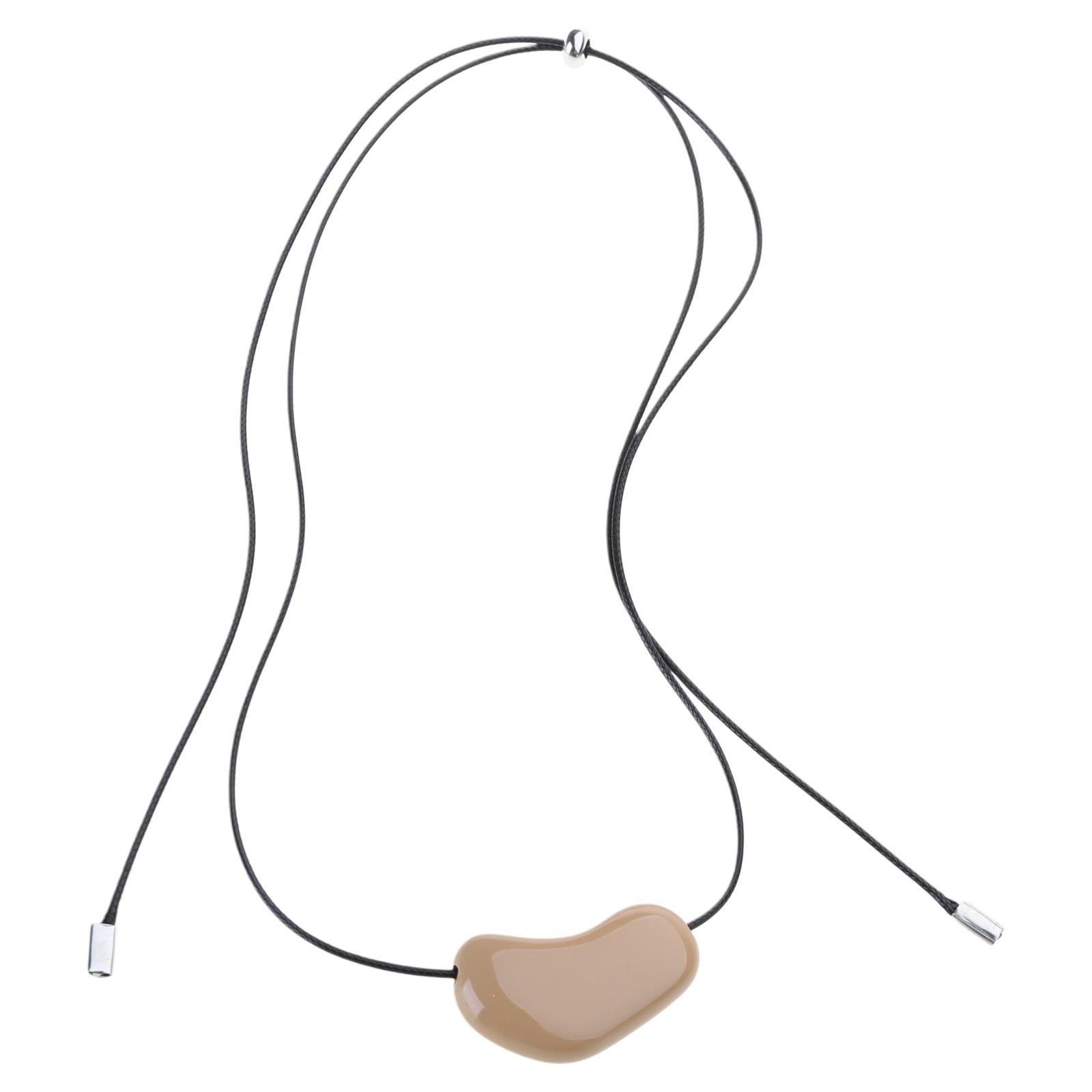 

Модное эмалированное ожерелье в форме сердца, модное прочное колье из смолы, ювелирный аксессуар для женщин и девушек на каждый день кофейный