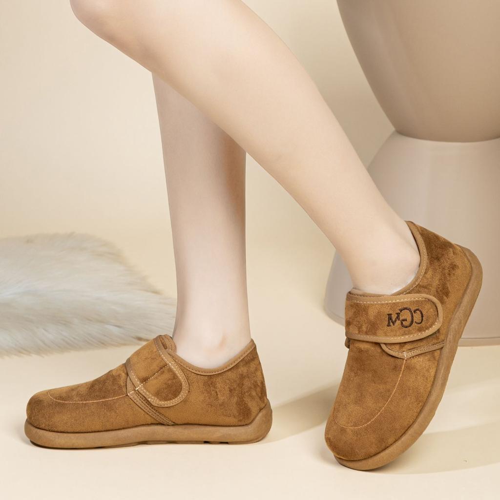 New cotton shoes Velcro warm cotton boots velvet soft sole comfortable cotton shoes