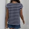 Summer Women T-shirt Fashion Comfortable Casual Striped Sleeveless T-shirt