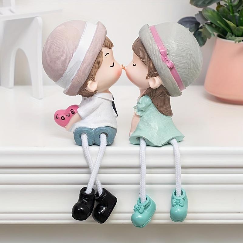 Charming Couple Hanging Dolls , Resin Wall Decor for Living Room, Wine Cabinet , Wedding Decoration , Perfect Gift Idea