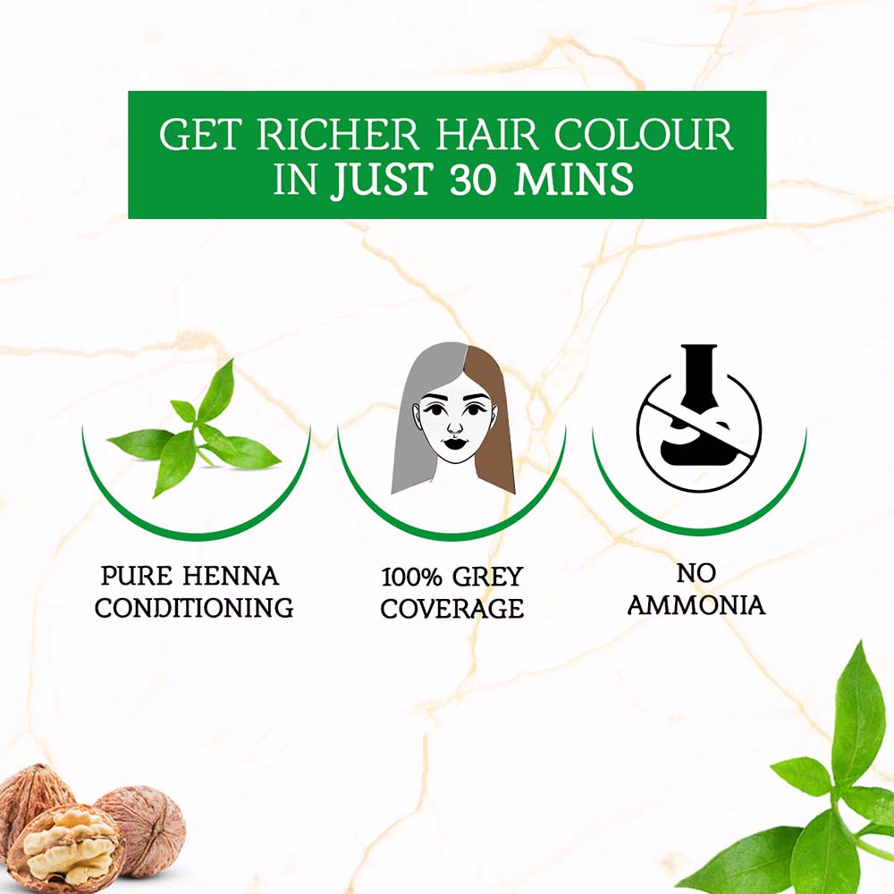 Henna Hair Color - Mahogany Pack of 2 - Vatika Naturals - Acajou 5.5 Color