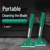 Upgraded Heavy Duty Aluminum Alloy Putty Knife with Thick Black Blade for De-gluing Floor Tiles and Kitchen Use