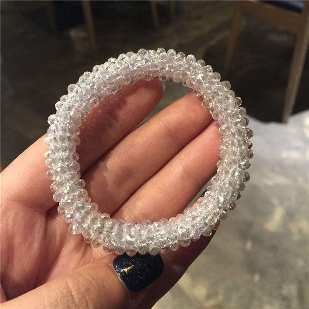 Accessories Sweet Student Ladies for Women Crystal Hair Rope Hair Ties Ponytail Holder Rubber Band