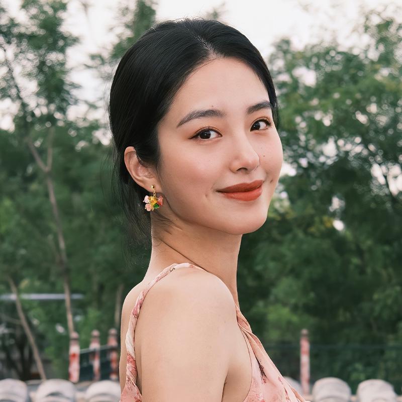 Vibrant, textured gravel ear clips: comfy, colorful dopamine earrings for women with unpierced ears.