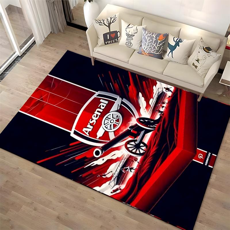 Tappeto a forma di cannone a tema Arsenal Tappeto antiscivolo adatto per divani in soggiorno e camera da letto