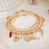 Ingemark 3Pcs/Set Boho Conch Boot Chili Pendant Bracelets for Women Trend 2026 Vintage Charm Chain Bangles Couple Jewelry Gift