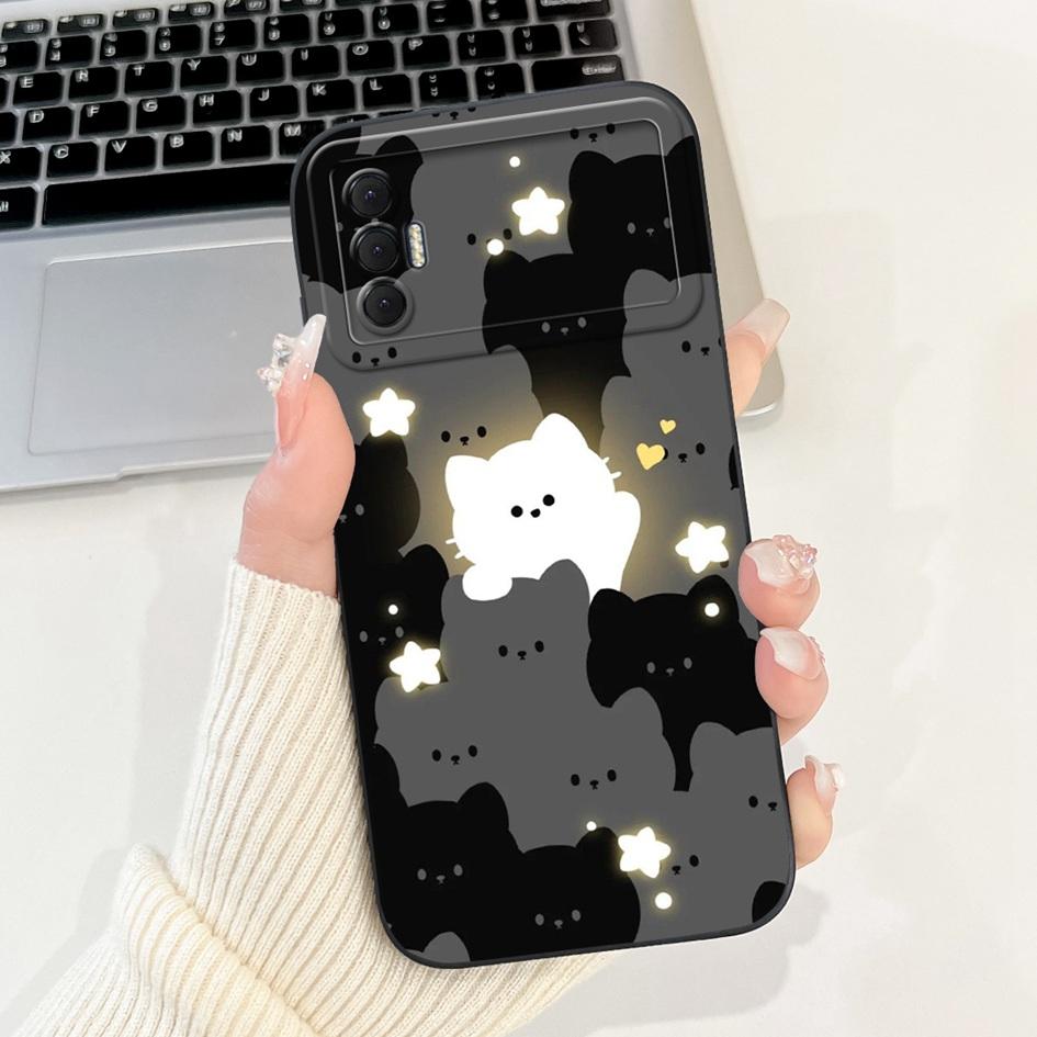 6.6" For Tecno Spark 8P 2021 Case Lovely Panda Cartoon Camera Protection Soft Matte Cover For Tecno Spark8P 8 P KG7H KG7n Bumper