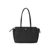 Robinson Double T Logo Pebble Leather Tote Bag Women Tote Bags Black 143241-001