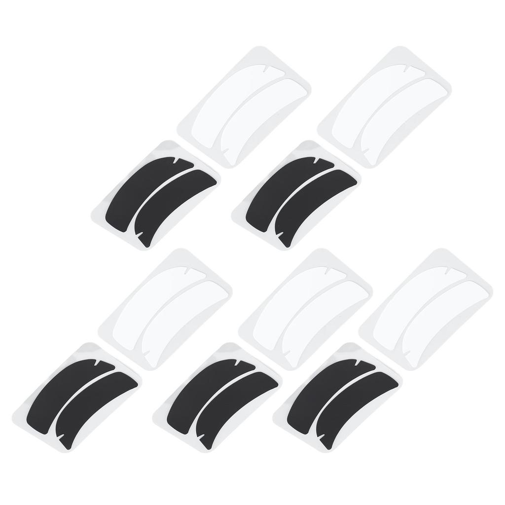 10 Pairs Eyelash Extension Gel Pad Reusable Silicone Lash Extension Gel Pad Notched Black White