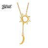 Retro Necklace Sun And Moon for Women Plated Y Romantic