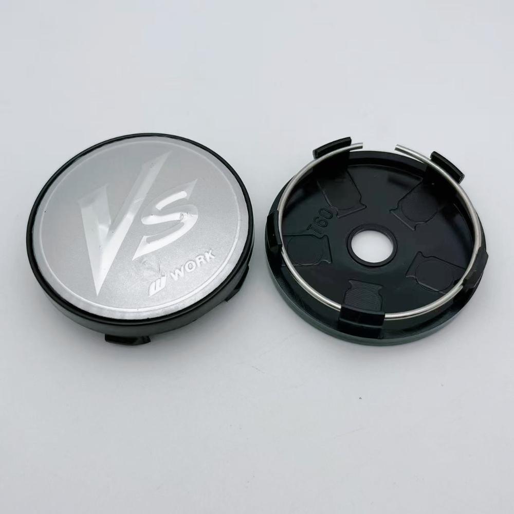 4pcs 60MM (I.D 56MM ) VS W Work Logo Emblem Car Wheel Center Cap Car Accessories for Wheels Hub Lid Rim Hubcaps Cover Replace