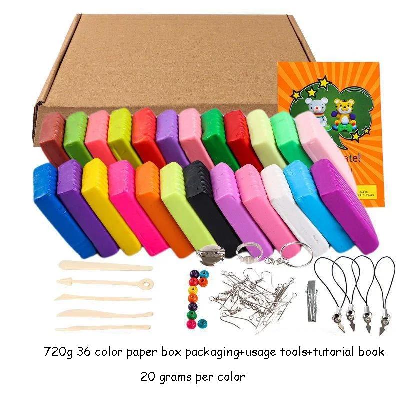 Polymer Clay Starter Kit 24/36/50 Colors Oven Bake Clay Baking Modeling Clay DIY Soft Clay With Accessories