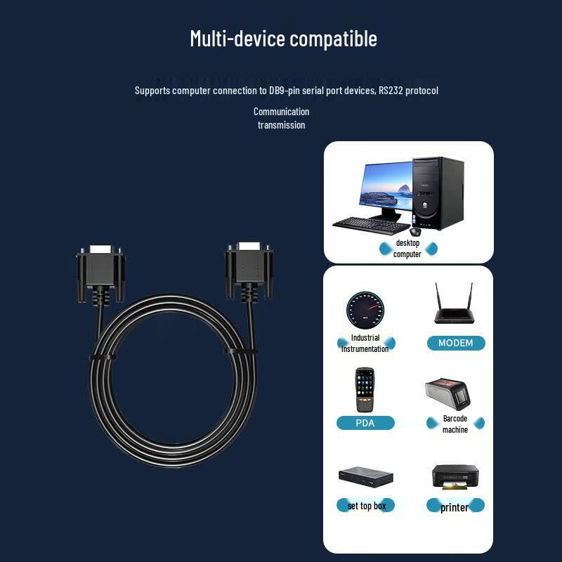 RS232 DB9 Serial COM Extension Cable