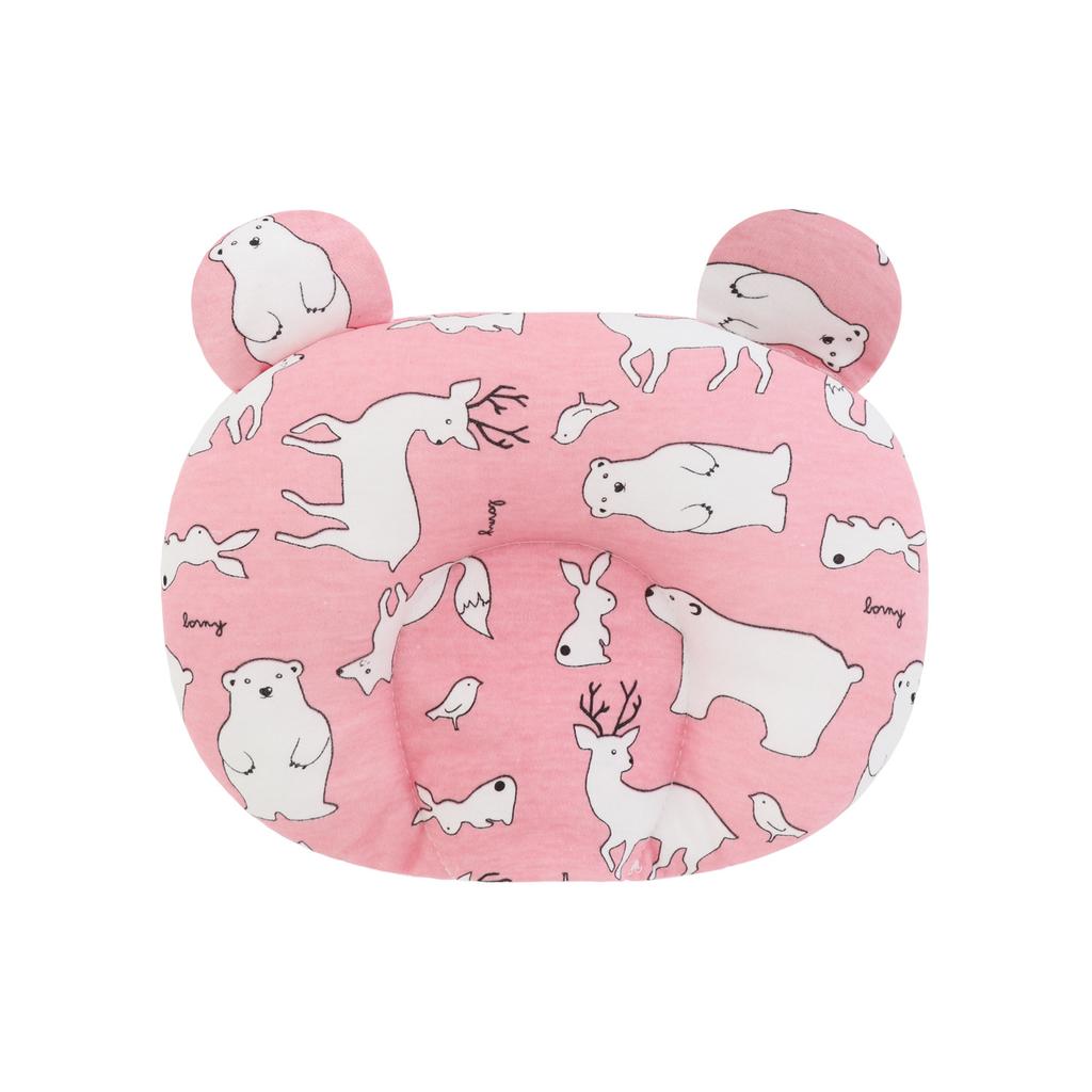 Cute Cartoon Baby Head Shaped Pillow Kawaii Bear Ears Baby Pillow Cute Round Head Shaped Pillow Soothing Sleeping Pillows