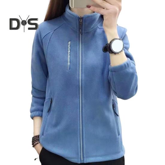 

Женское пальто с воротником-стойкой, застегивающееся на молнию, флисовое спортивное пальто с длинными рукавами, карманами на молнии, однотонная толстая плюшевая куртка, термокардиган для тренировок XXXL королевский синий