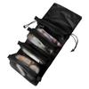 Abnehmbare Nylon-Make-up-Tasche, großes Fassungsvermögen, 4-in-1, tragbar, faltbar, Reise-Kulturbeutel, Make-up-Pinsel, Lippenstift, Aufbewahrungsorganisator, Kosmetiktasche