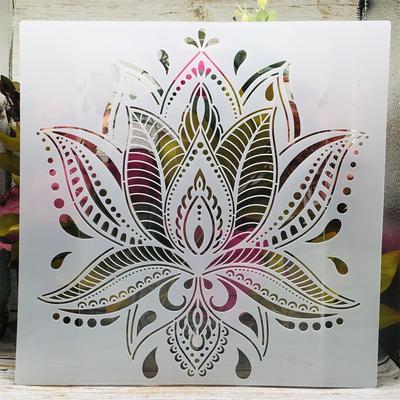 30*30cm Geometrie Mandala Lotus DIY Schichtung Schablonen Malerei Sammelalbum Färbung Präge Album Dekorative Vorlage