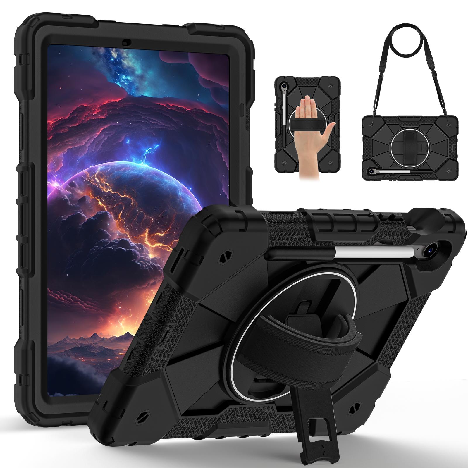 

Rotating Kickstand Case Universal For Samsung Galaxy Tab S10 Lite S9 FE SM-X400 X406 X520 X526 X510 X516 X710 X716 Hybrid Cover S10 Lite SM-X400 406 чёрный