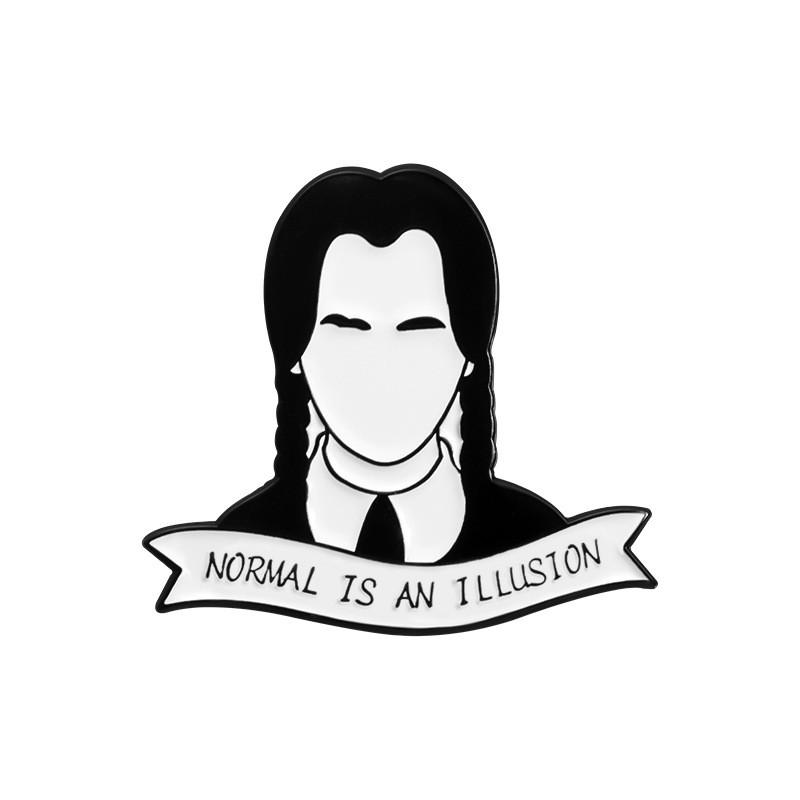 

Unique Black Metal Cartoon Character Brooch For Fashionable Clothing Accessories QHXZ2265