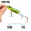 9cm 11g Topwater Plopper Lure Rotating Tail Hard Bait Floating Wobbler for Bass Pike Fishing