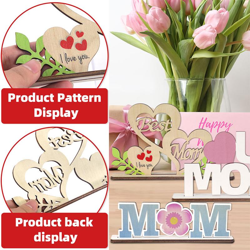 Mother'S Day Wooden Centerpieces,Mother'S Day Wooden Table Signs Mom Centerpiece Table Decorations,Rustic Wood Mom Signs