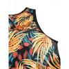 Women's Shoulder Strap Swimsuit Gradient Coconut Tree Print Bikini Tankini Swimsuit