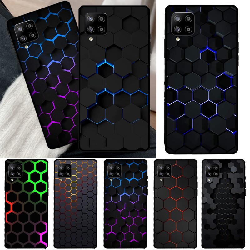 

3D Hexagonal Lights Cover For Samsung Galaxy A54 A34 A14 A13 A52S A12 A22 A32 A52 A72 A71 A51 A33 A53 Case