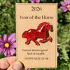 New With Card Lucky Crystal Horse Hand-Carved Mini Size Lucky Crystal Figurine Hand-Carved Horse Figurine New Year Gift