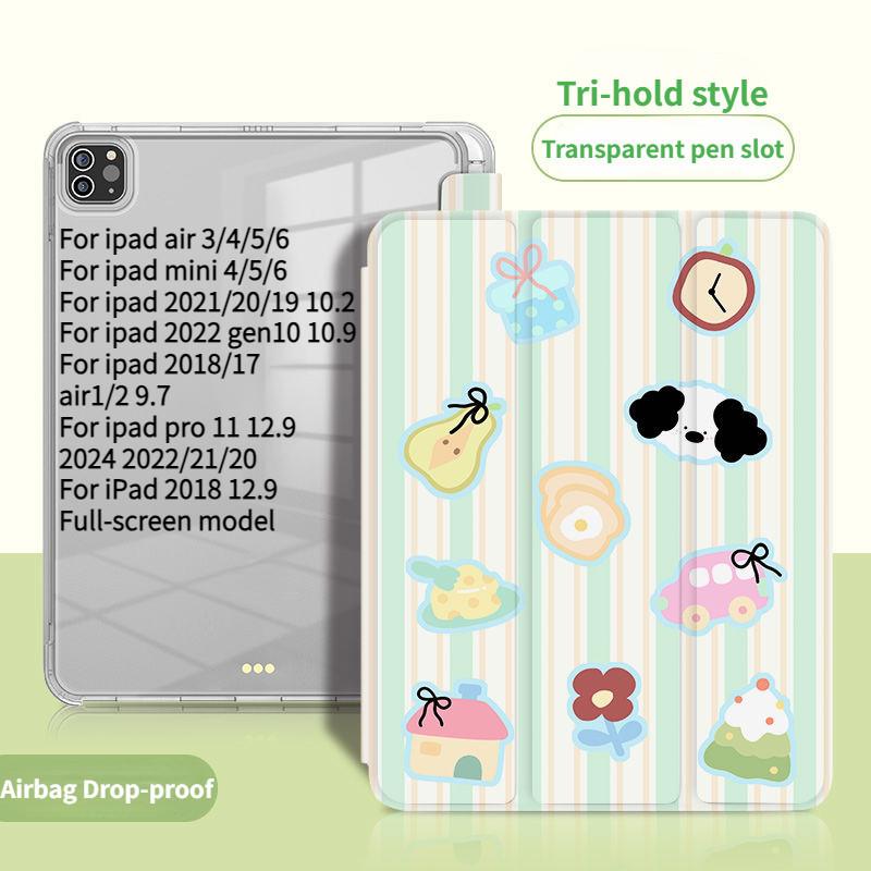 Für iPad 2021 9. 10.2 Hülle Süßes Tiermuster iPad Tri-fold Hülle für iPad 2022 10. 10.9 Air4 Air5 10.9 mit Bleistifthalter