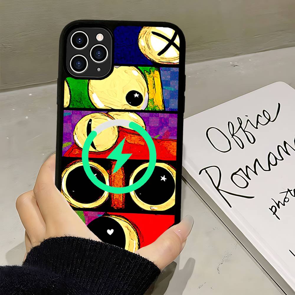 Cartoon R-Rainbow Friends For Magsafe Phone Case For IPhone 16 15 11 12 13 14 17 Pro Max Plus Magnetic Wireless Charge