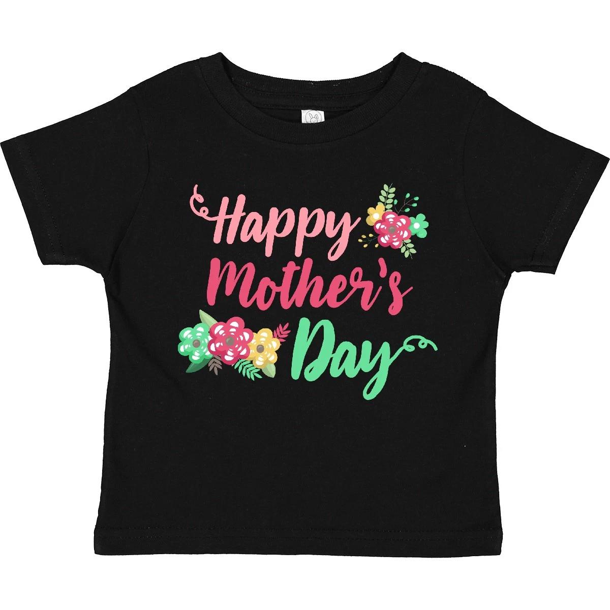 Inktastic Happy Mothers Day With Flowers Toddler T-Shirt Bouquet For Family Hand 150